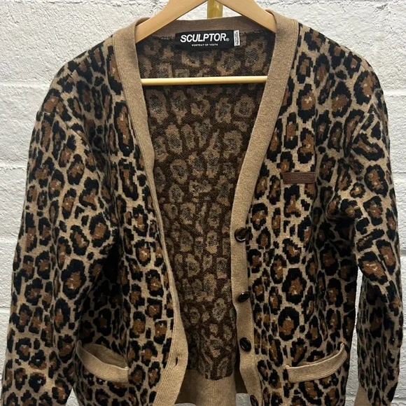 Sculptor Leopard Print Cardigan - Picture 1 of 2